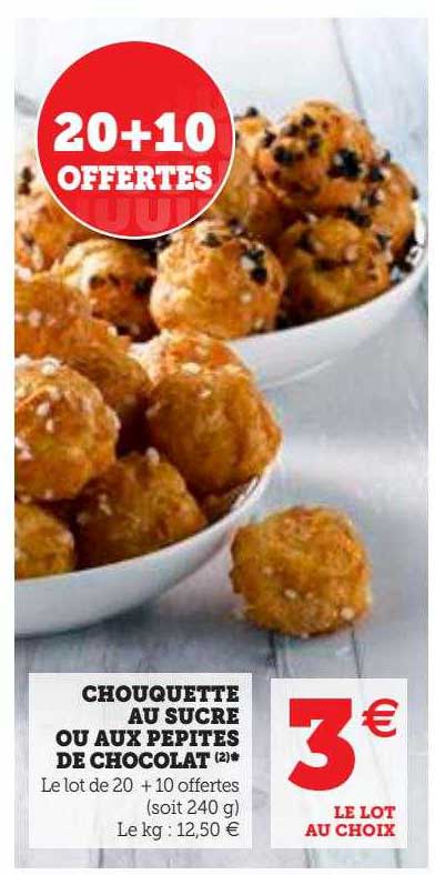 Chouquette Au Sucre Ou Aux Pépites De Chocolat