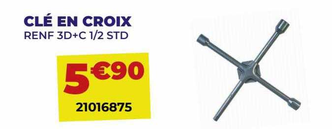 clé en croix renf 3d+c 1-2 std