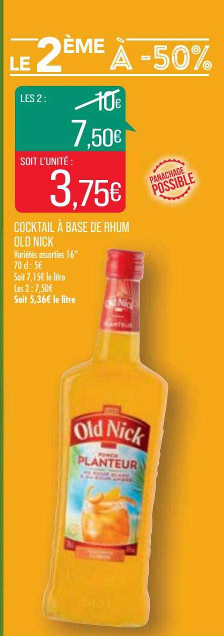 cocktail à base de rhum old nick