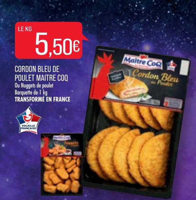 cordon bleu de poulet maître coq