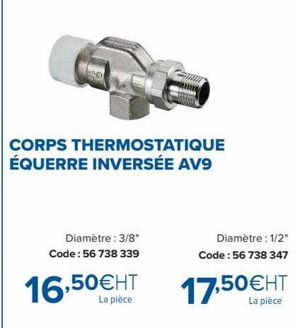 Corps Thermostatique équerre Inversée Av9