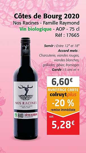 côtes de bourg 2020 nos racines - famille raymond