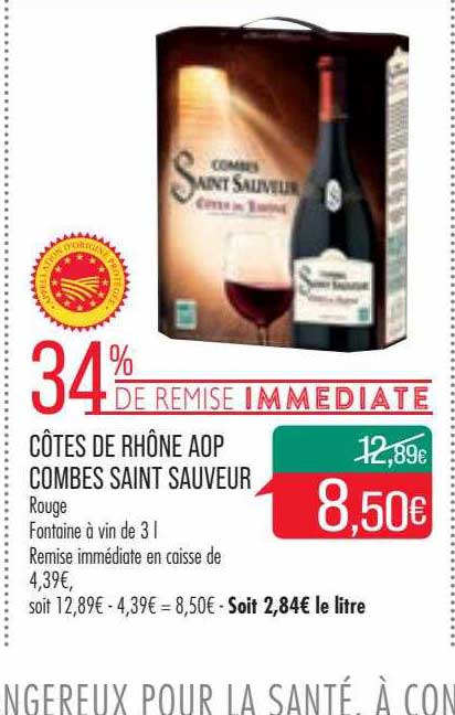 côtes de rhône aop combes saint sauveur