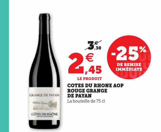 côtes du rhône aop rouge grange de payan