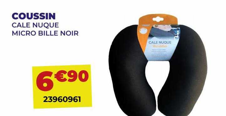 coussin cale nuque micro bille noir