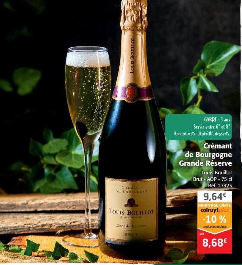 crémant de bourgogne grande réserve louis bouillot brut - aop