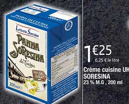 crème cuisine uht soresina