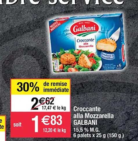 croccante alla mozzarella galbani