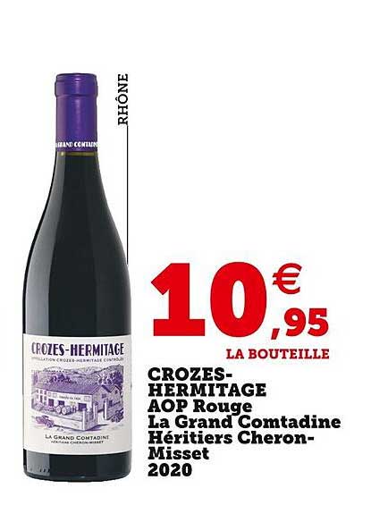 crozes-hermitage aop rouge la grand comtadine héritiers cheron-misset 2020