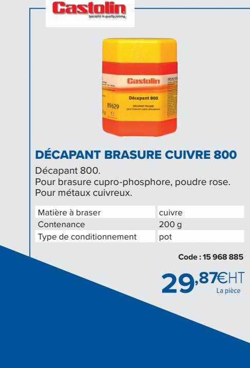 décapant brasure cuivre 800