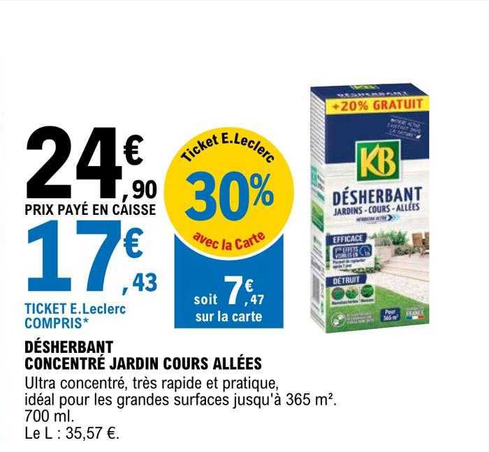 désherbant concentré jardin cours allées