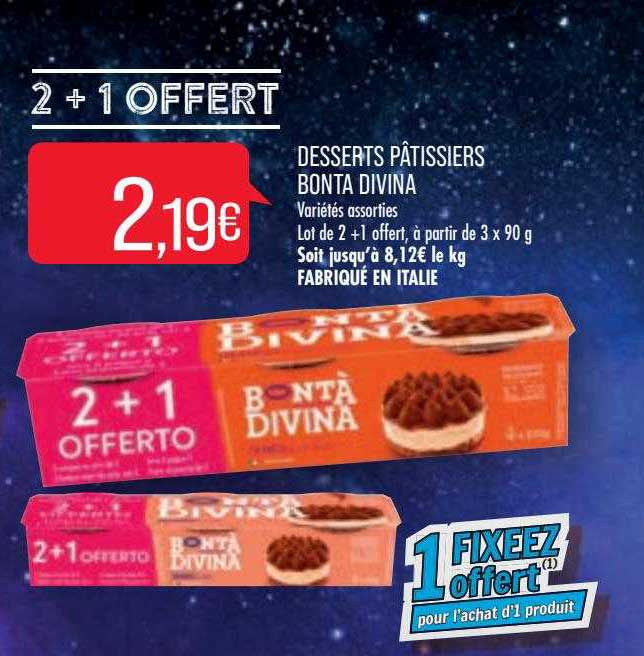 desserts pâtissiers bontà divina