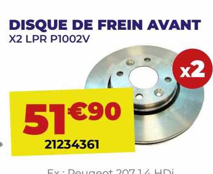 disque de frein avant x2 lpr p1002v