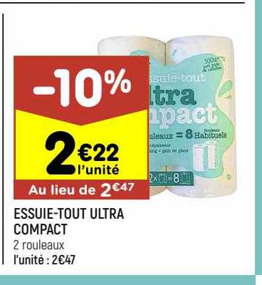 essuie-tout ultra compact