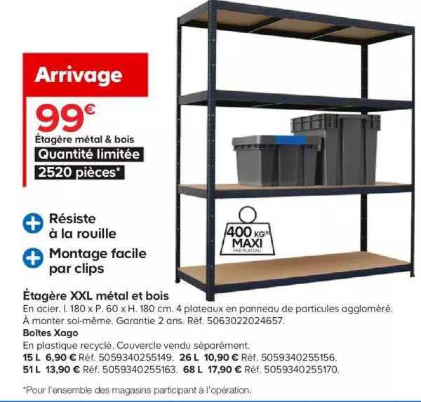 étagère Xxl Métal & Bois
