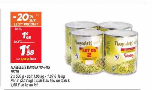 flageolets verts extra-fins netto