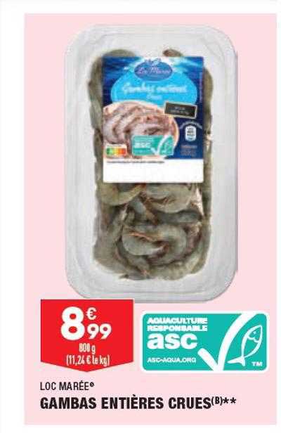 Gambas Entières Crues Loc Marée