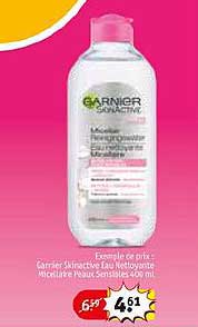 garnier skinactive eau nettoyante micellaire peaux sensibles
