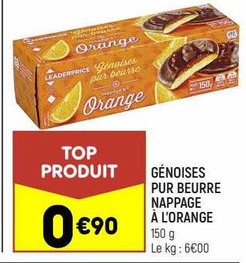génoises pur beurre nappage à l'orange