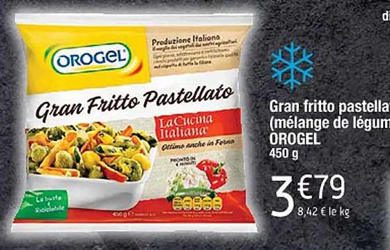 gran fritto pastella (mélange de légumes) orogel
