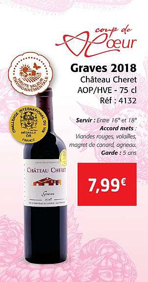 graves 2018 château cheret aop-hve