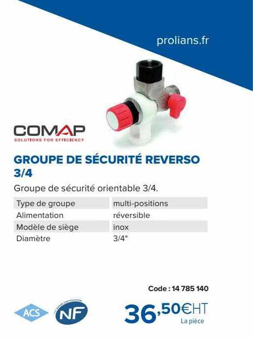groupe de sécurité reverso 3-4 comap