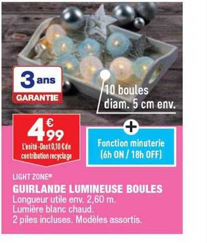 Guirlande Lumineuse Boules Light Zone