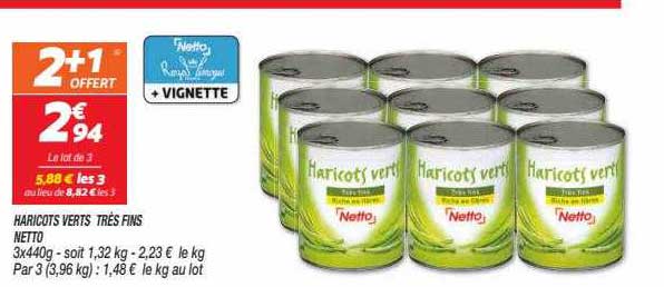 haricots verts très fins netto