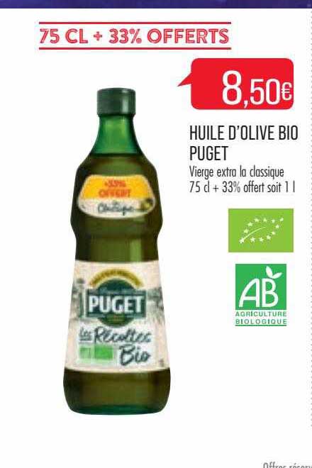 Huile D'olive Bio Puget