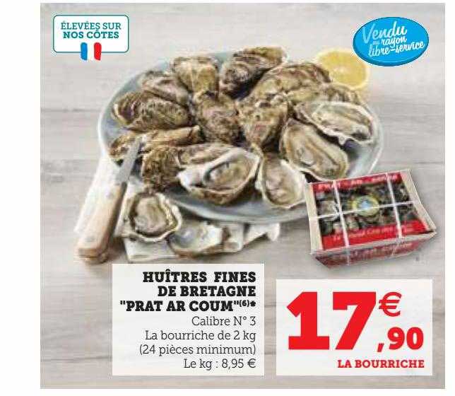 huîtres fines de bretagne "prat ar coum"