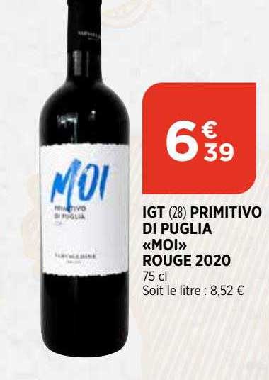 Igt Primitivo Di Puglia «moi» Rouge 2020