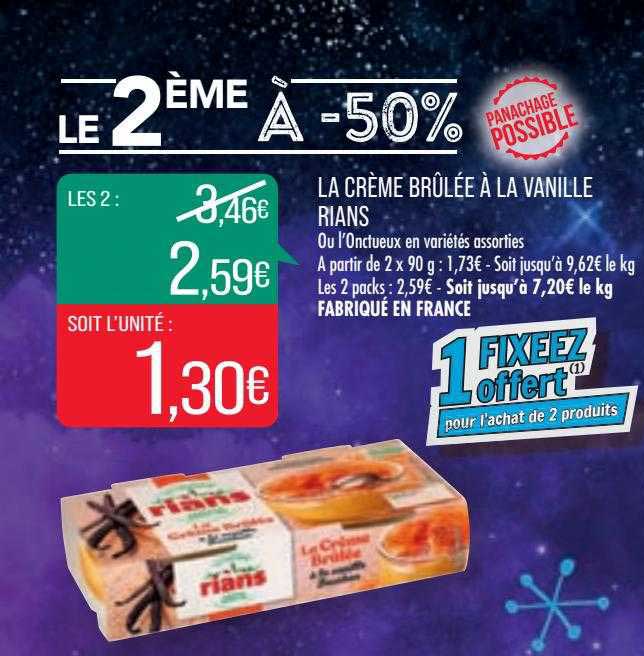 La Crème Brûlée à La Vanille Rians