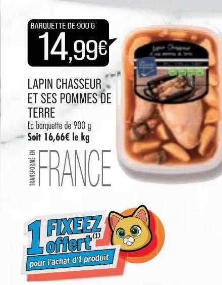 lapin chasseur et ses pommes de terre