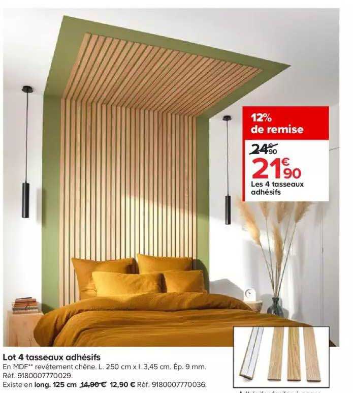 les 4 tasseaux adhésifs