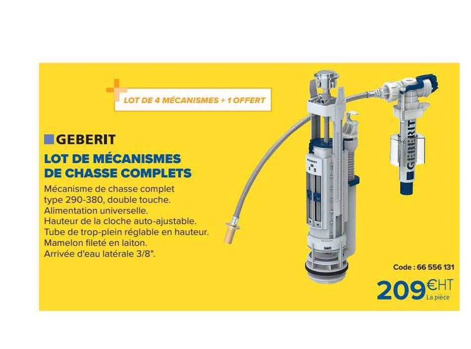lot de mécanismes de chasse complets geberit