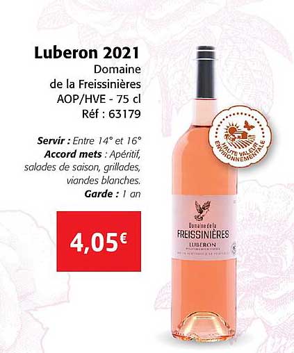 luberon 2021 domaine de la freissinières aop-hve