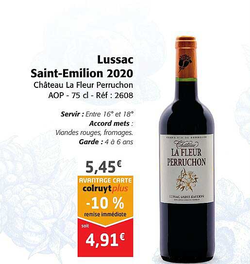 lussac saint-émilion 2020 château la fleur perruchon aop