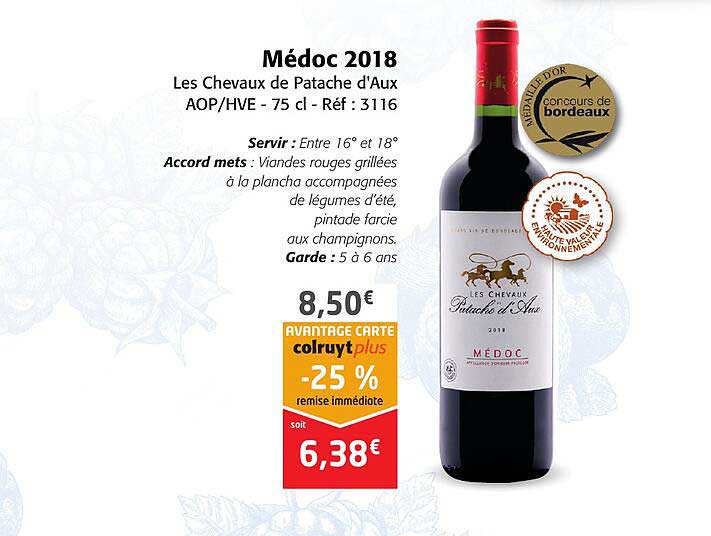 médoc 2018 les chevaux de patache d'aux aop-hve