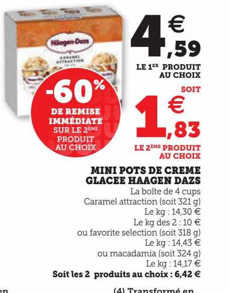 Mini Pots De Crème Glacée Häagen Dazs