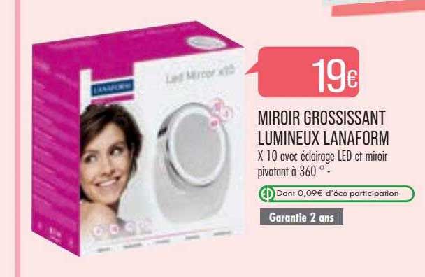 miroir grossissant lumineux lanaform