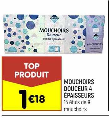 mouchoirs douceur 4 épaisseurs