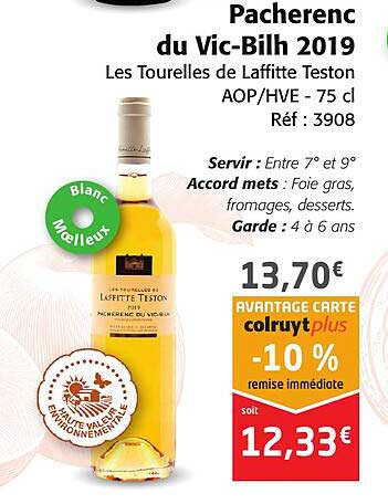 pacherence du vic-bilh 2019 les tourelles de laffitte teston aop-hve