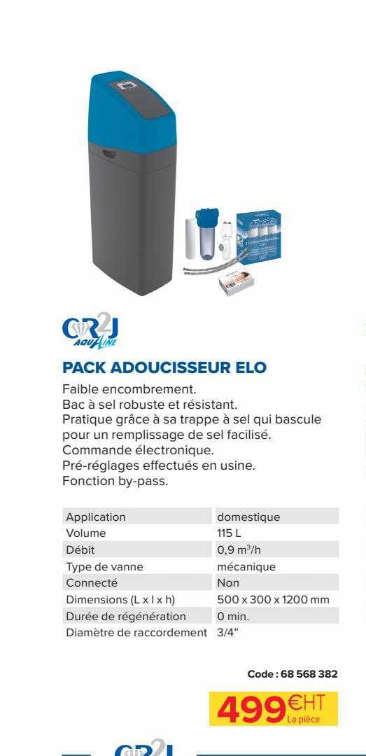 Pack Adoucisseur Elo