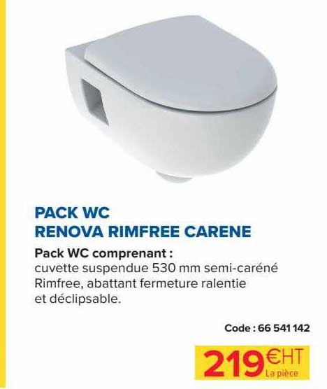 pack wc renova rimfree carene