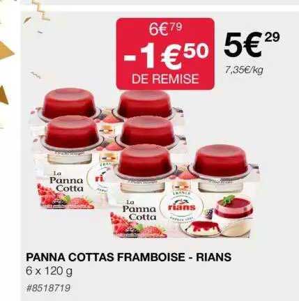panna cottas framboise - rians
