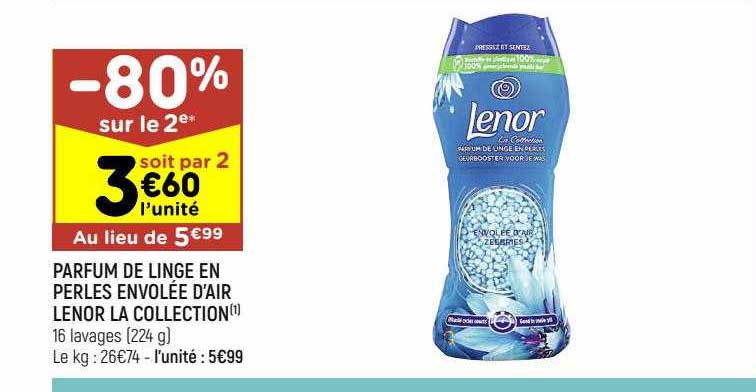 Parfum De Linge En Perles Envolée D'air Lenor La Collection