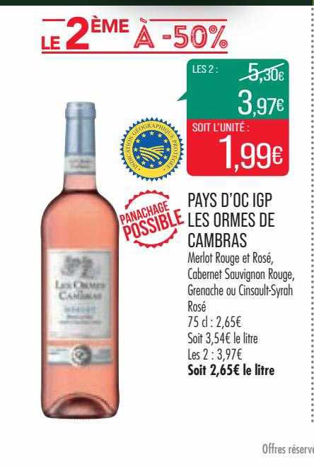 pays d'oc igp les ormes de cambras