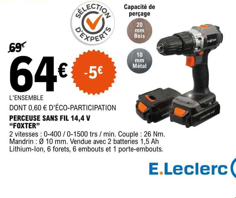 perceuse sans fil 14,4v "foxter"