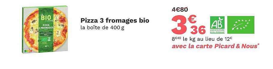 Pizza 3 Fromages Bio