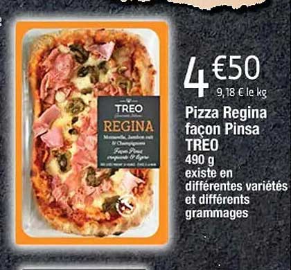 pizza regina façon pinsa treo
